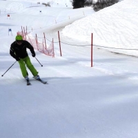 Skirennen vom Schneeschreck in Grüsch Danusa: Jeder fuhr so schnell er konnte.