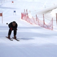 Skirennen vom Schneeschreck in Grüsch Danusa: Jeder fuhr so schnell er konnte.