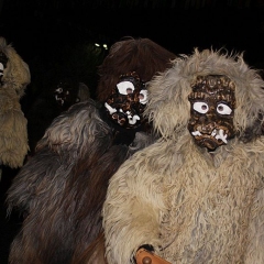 Der Schneeschreck beim Nachtumzug in Aichalden.