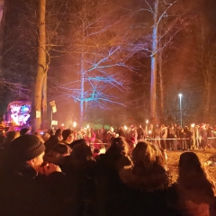 Schneeschreck-Erwachen: Als es richtig dunkel war herrschte trotz dem schlechten Wetter ein super Stimmung.