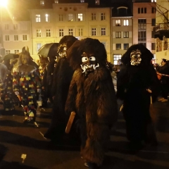 Verbrennung auf dem Stefansplatz: Der Schneeschreck war auch auf dem Platz.