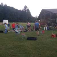 Sommer-Probe der Clowngruppe auf der grünen Wiese in Allensbach.