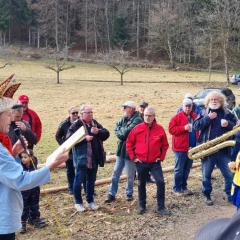 Narrenbaumholen in Hegne: Treffen mit den Schlafkappen.