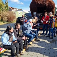 Narrenbaumholen in Hegne: Pause in Wollmatingen.