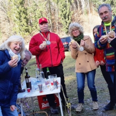 Narrenbaumholen in Hegne: Wanderpause im Wald