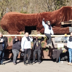 Narrenbaumholen in Hegne: Nächste Pause in der Waldsiedlung.