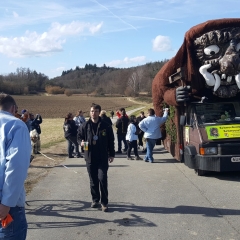 Narrenbaumholen in Hegne: Nächste Pause kurz vor der Waldsiedlung.