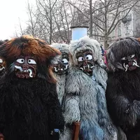 Umzug in Konstanz: Der Schneeschreck während dem Umzug.