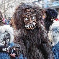Umzug in Konstanz: Der Schneeschreck während dem Umzug.