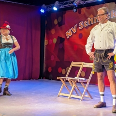 11.11. der Schneckenburg: Thomas und Sabine auf dem Oktoberfest. Mit Karin und Armin Ott.
