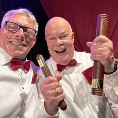 Bunter Abend der Schneckenburg. Die Musik machten sich für Ihren Auftritt parat.