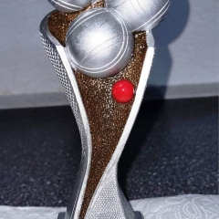 Bouleturnier der Schneckenburg: Pokal des ersten Platzes.