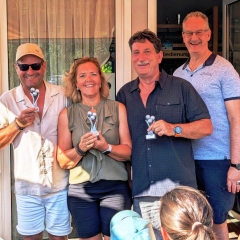 Bouleturnier der Schneckenburg: Der dritte Platz ging an Dagmar und Markus Deutinger und Udo Dietrich.