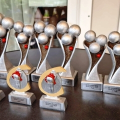 Bouleturnier der Schneckenburg: Um diese Pokale ging es.