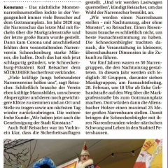 Narrenbaumstellen auf dem Gottmannplatz: Endlich! nach vierjähriger Pause.