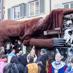 Umzug Konstanz: Nach dem Umzug herrschte noch eine tolle Stimmung auf dem Münsterplatz.