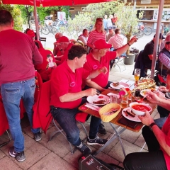 Vatertag der Clowngruppe: Danach gab es Ripple für alle.