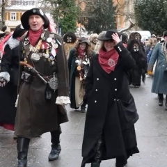 Umzug in Pfullingen. Der Anfang bildete der Räuber.