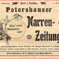 Um 1900 wurde bereits eine Narrenzeitung in Petershausen gedruckt.