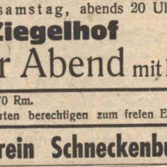 Bunter Abend mit Ball im Zieglhof 1935.