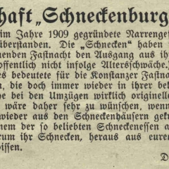 Zeitungsartikel 1949 zum Beginn der Fasnacht nach dem 2. Weltkrieg.