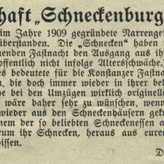 Zeitungsartikel 1949 zum Beginn der Fasnacht nach dem 2. Weltkrieg.