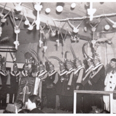 Bunter Abend 1938: Präsident Johann Gottmann eröffnet den Abend.